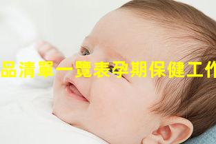 孕婦用品清單一覽表孕期保健工作規(guī)范