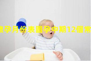 懷孕月份表圖孕中期12個常識